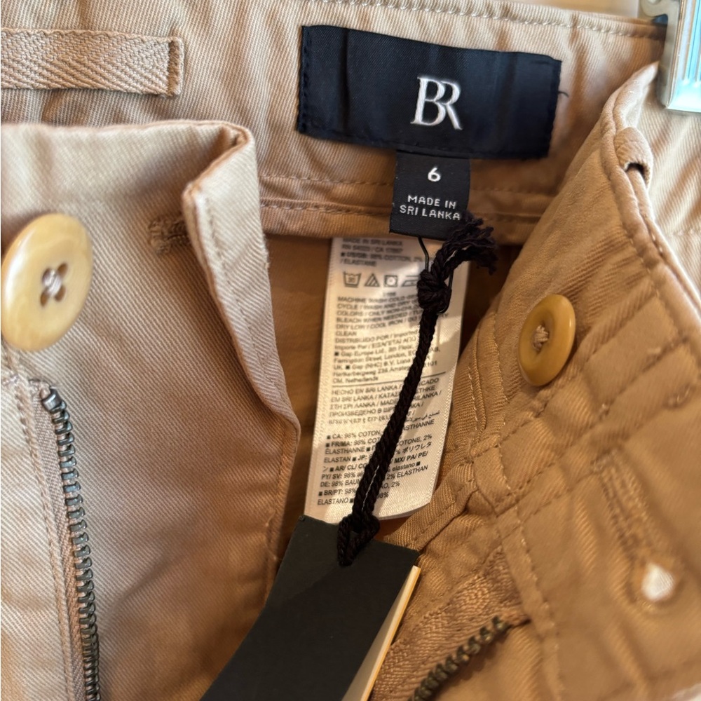 NWT Banana Republic Mid-Rise Slim Cargo Cotton Pant in Khaki Tan Size 6 copy - Picture 9 of 11